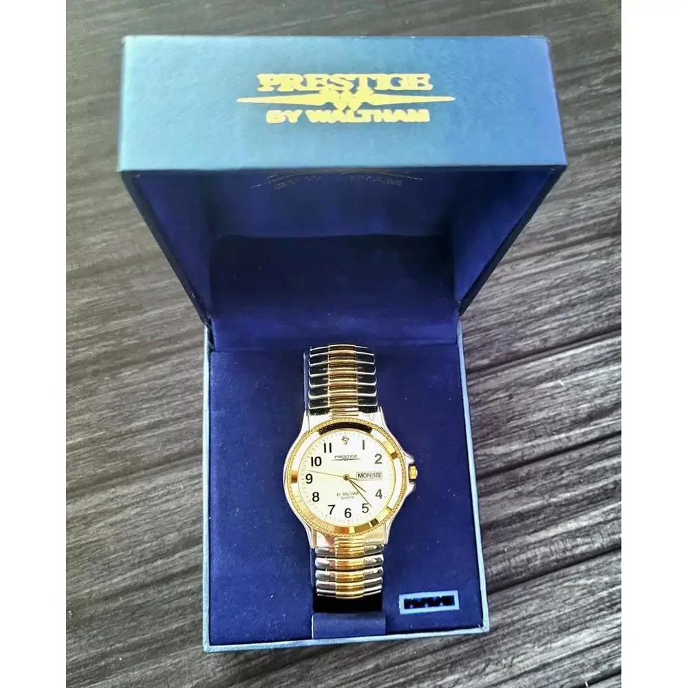 Rare‎ Vintage Waltham Prestige 80's Diamond Dial Men's Watch